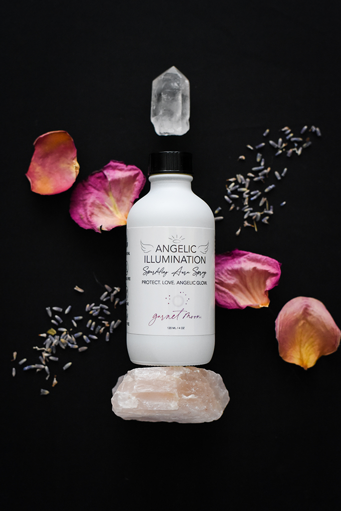Facial hydrosol for anti-aging and aura protection at Garnet Moon.